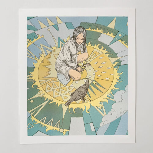 【祝福】riso孔版印刷複製畫
