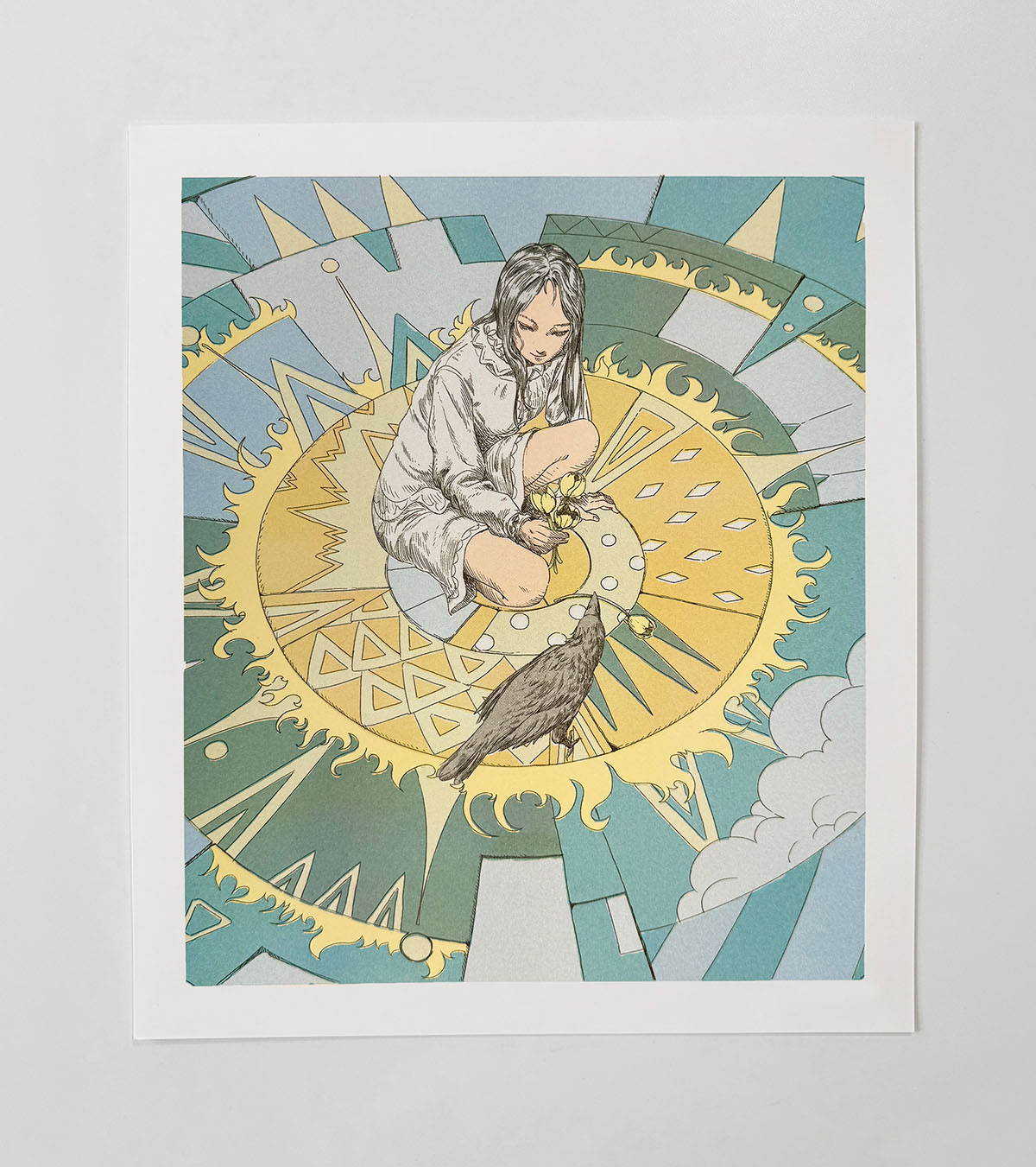 【祝福】riso孔版印刷複製畫
